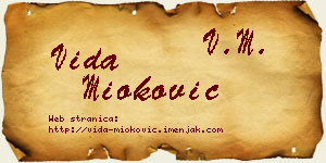Vida Mioković vizit kartica